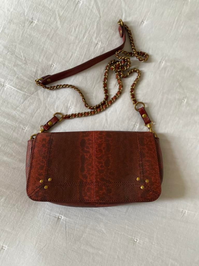 Jérôme Dreyfuss BOB, Sieraden, Tassen en Uiterlijk, Tassen | Damestassen, Ophalen of Verzenden, Zo goed als nieuw, Rood, Schoudertasje