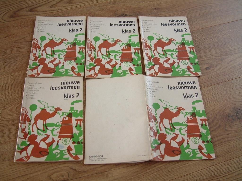 5 oude schoolboekjes nieuwe leesvormen klas 2 werkgr. Nijdam, Ophalen of Verzenden, Gebruikt