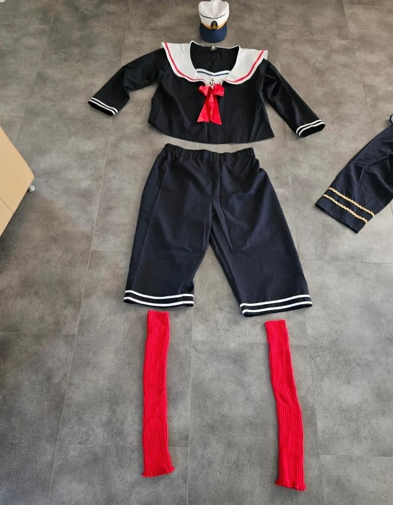 Dames matroos pak, Carnaval, Maat 46/48 (XL) of groter, Ophalen of Verzenden, Zo goed als nieuw