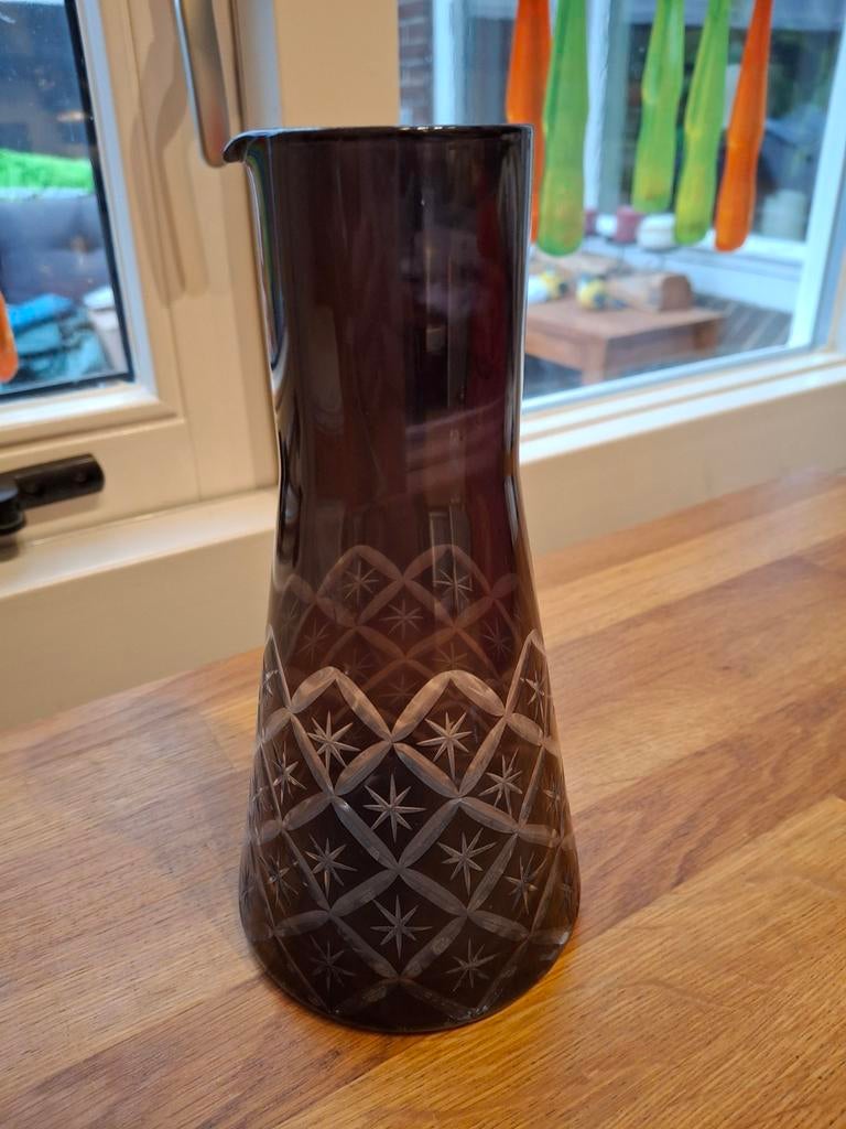 Blossom glazen schenkkannetje, Ophalen of Verzenden, Overige kleuren, Glas, Minder dan 50 cm