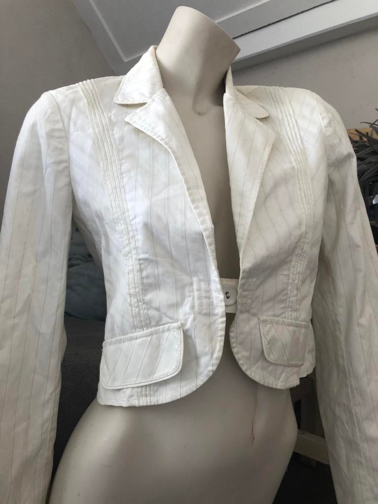 Guess witte blazer S, Ophalen of Verzenden, Zo goed als nieuw, Wit