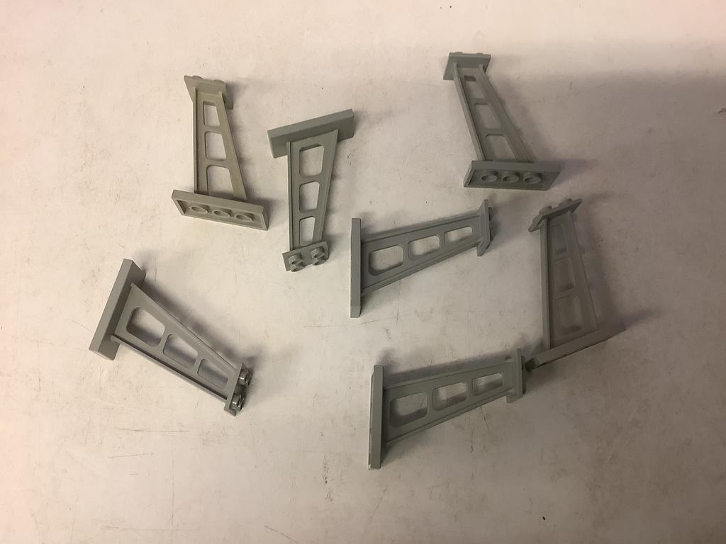 Lego steun paal 2x4x5 schuin geplaatst licht grijs (1), Ophalen of Verzenden, Gebruikt, Losse stenen, Lego