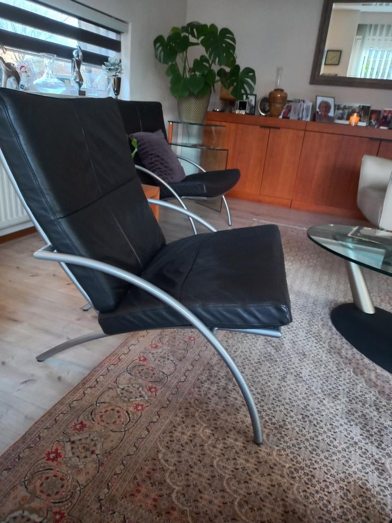 Harvink Fauteuils, Ophalen, Gebruikt, 75 tot 100 cm, Leer