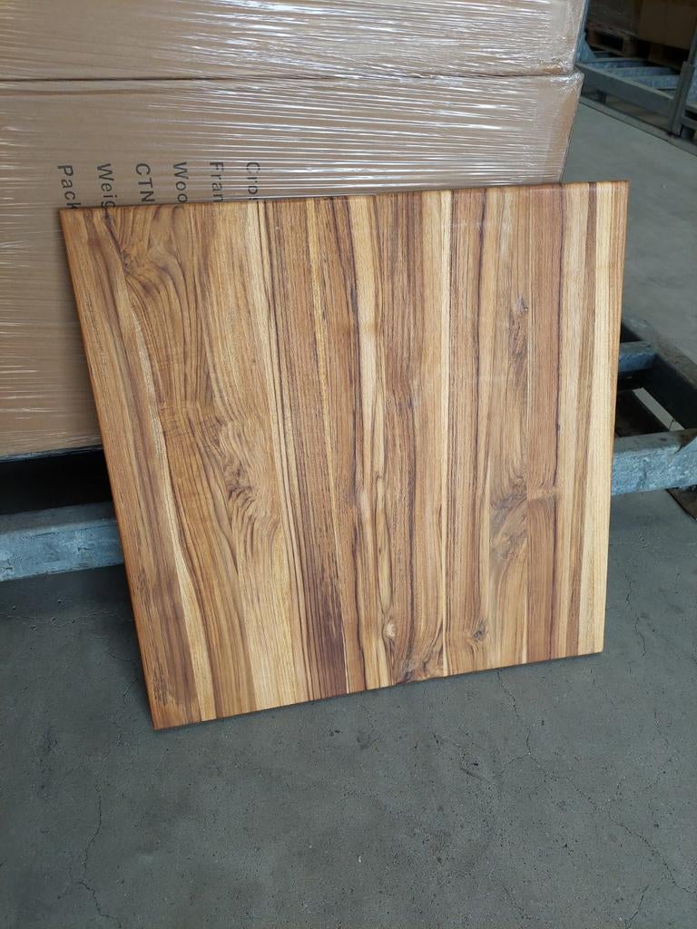 Teakhouten tafelbladen 70 x 70 cm, Ophalen of Verzenden, Vierkant, 50 tot 100 cm, 50 tot 100 cm