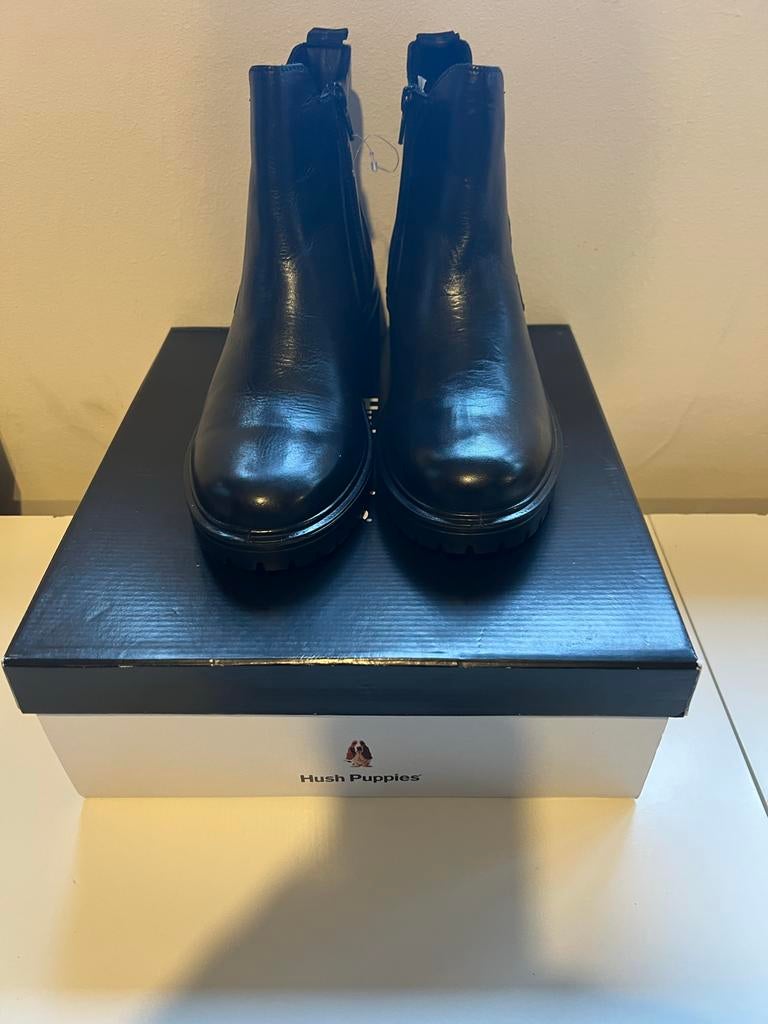 Zwarte Hush Puppies Lage Laarzen, Zwart, Lage of Enkellaarzen, Nieuw, Ophalen of Verzenden