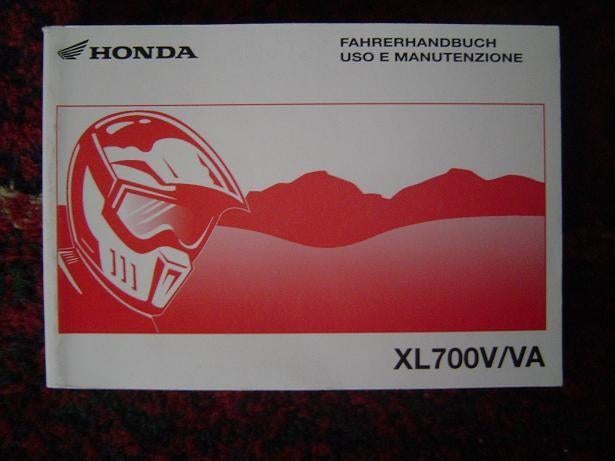Honda XL700 V/VA 2007 motorrad fahrer handbuch XL700V, Motoren, Handleidingen en Instructieboekjes, Ophalen of Verzenden, Honda