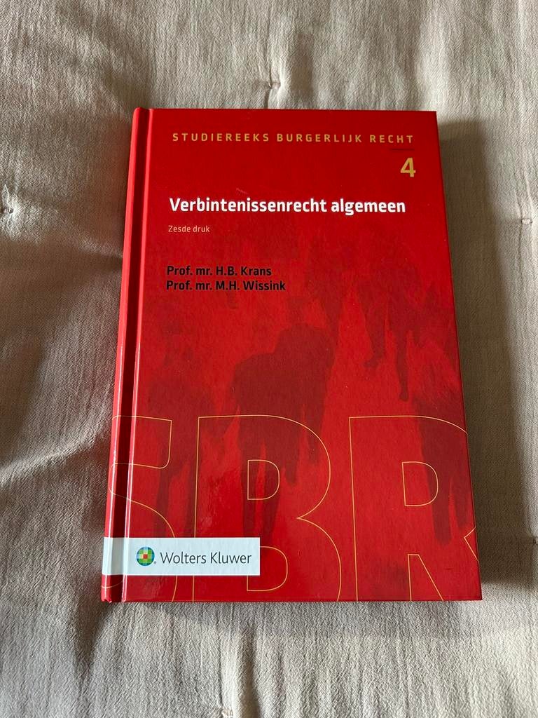 Verbintenissenrecht algemeen – 6e druk (Krans & Wissink), Ophalen of Verzenden, Beta, Zo goed als nieuw, WO