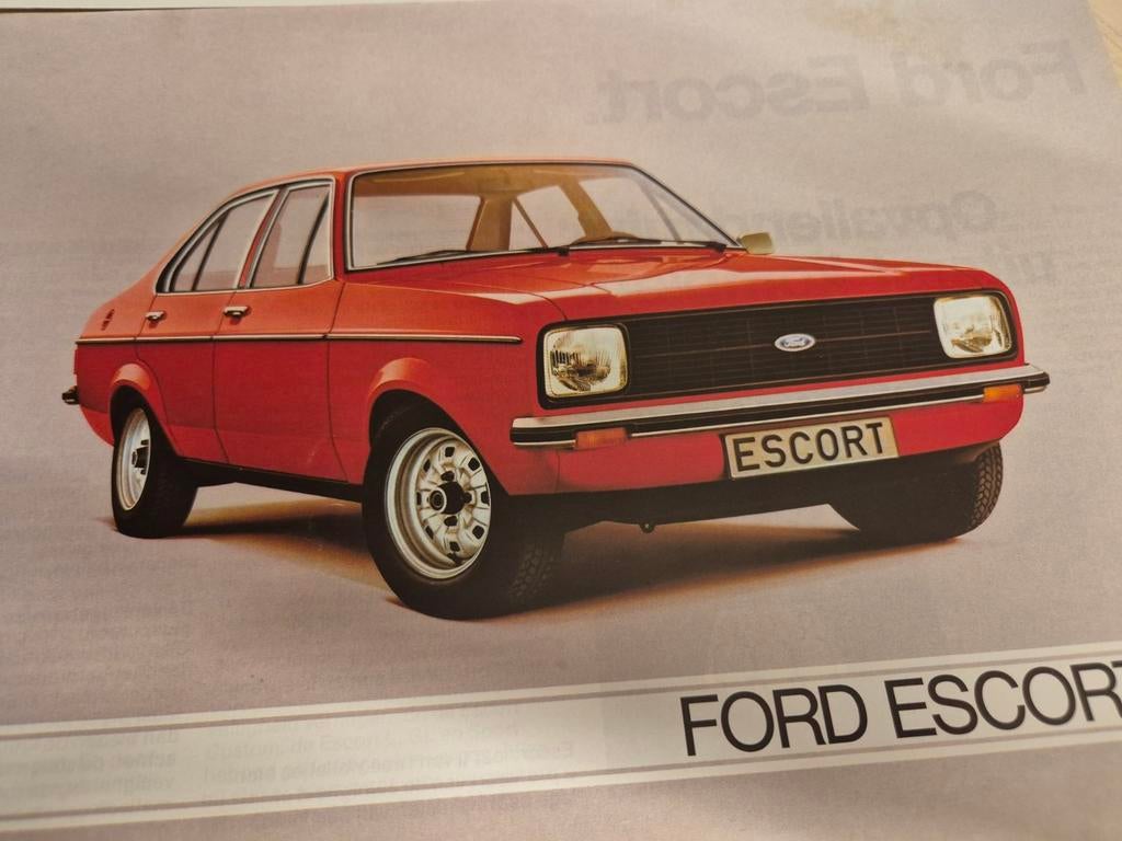 1980 Nederlands laatste Ford Escort mk2 folder óók RS 2000, Ophalen of Verzenden, Zo goed als nieuw, Ford