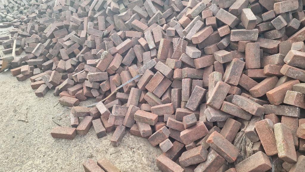 Getrommelde gebakken rode oude 7 duimers, Ophalen, Overige materialen, Gebruikt, Klinkers