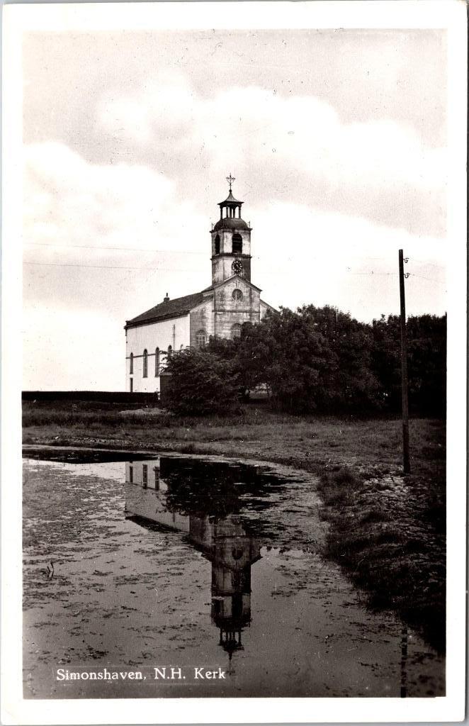 Simonshaven - N.H. Kerk, Verzenden, 1940 tot 1960, Ongelopen, Overijssel