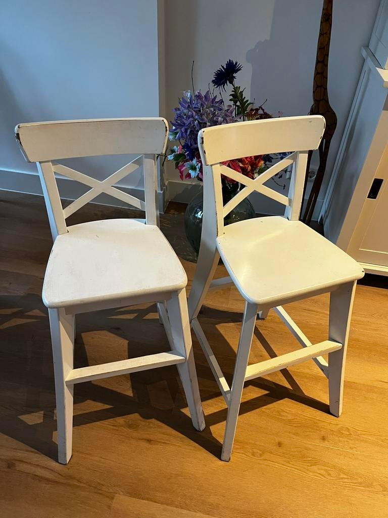 IKEA INGOLF barkrukken. Prijs per stuk, Huis en Inrichting, Barkrukken, Ophalen, Gebruikt, 60 tot 90 cm, Hout