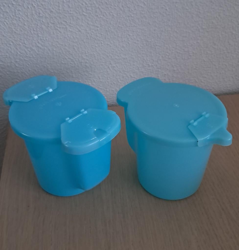 TUPPERWARE SUIKER EN MELKKANNETJE, Huis en Inrichting, Keuken | Tupperware, Ophalen of Verzenden, Zo goed als nieuw, Beker of Kan