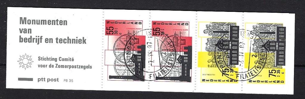 Postzegel Boekje PB 35 + 1e dag stempel, Ophalen of Verzenden, Na 1940, Gestempeld