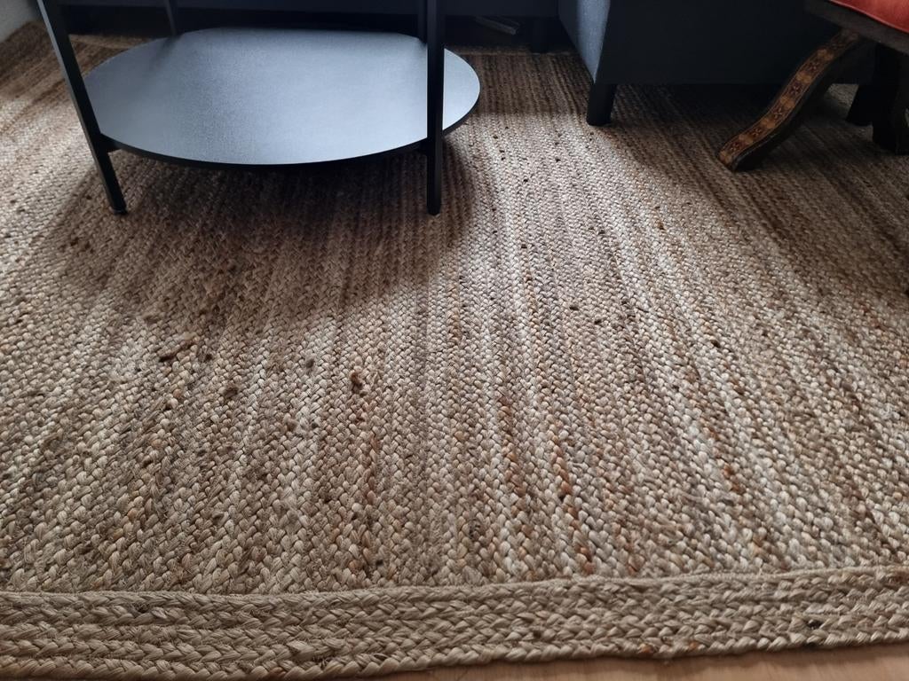 Jute vloerkleed, Huis en Inrichting, Ophalen of Verzenden, Zo goed als nieuw, Rechthoekig, 200 cm of meer