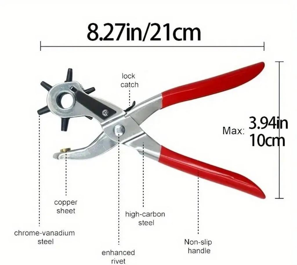 Gaatjestang voor leren riem, Doe-het-zelf en Verbouw, Gereedschap | Handgereedschap, Nieuw, Ophalen of Verzenden