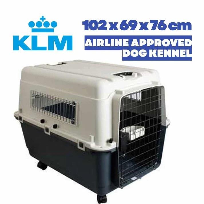 KLM reisbench 102 x 69 x 76 cm voor grote hond in vliegtuig, Info@zoospot.nl, Nieuw, Disketteweg 18, 1033 NW Amsterdam, Verzenden