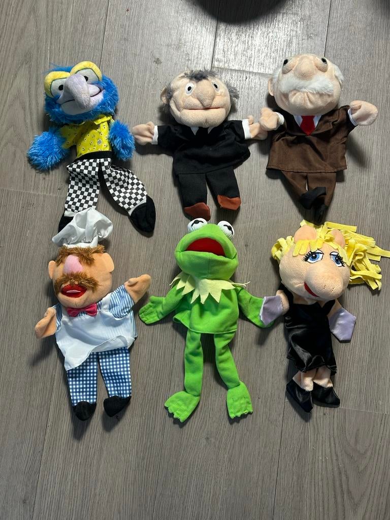 Muppet Show Handpoppen vintage poppen kermit de kikker, Ophalen of Verzenden, Gebruikt, Overige typen