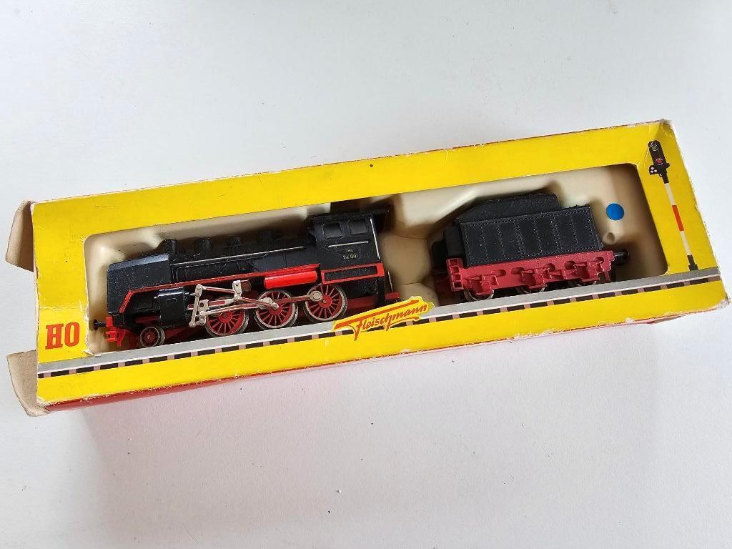 Modeltrein Ho Fleischmann 1350 BR-24 stoomlok in doos zgan, Fleischmann, Ophalen of Verzenden, Zo goed als nieuw, Gelijkstroom