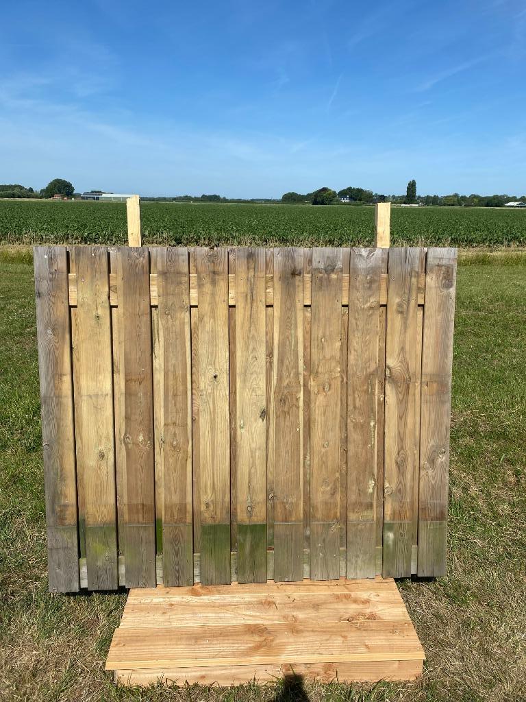 Schuttingscherm 150x180cm 23 planks Mp25044, Ophalen, Hout, Minder dan 3 meter, 1 tot 2 meter