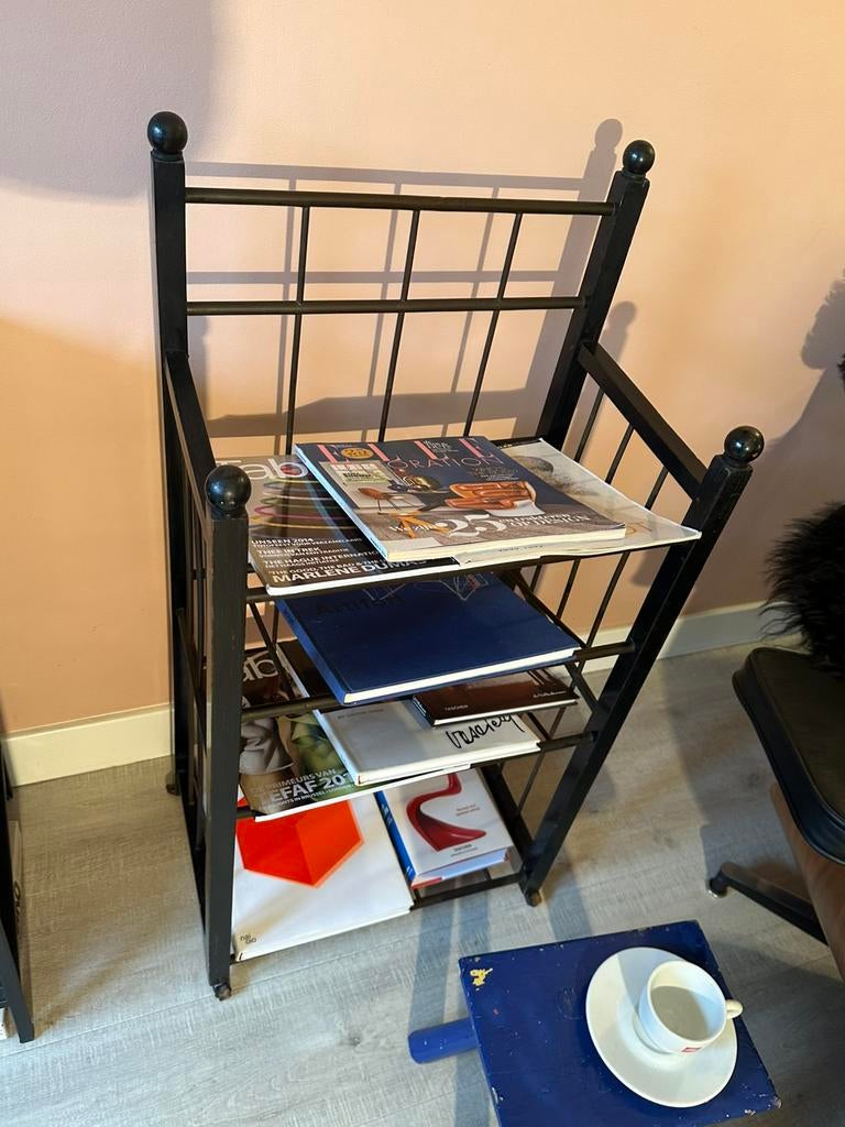 Vintage tijdschriftenrek / krantenrek, Ophalen of Verzenden, Zo goed als nieuw