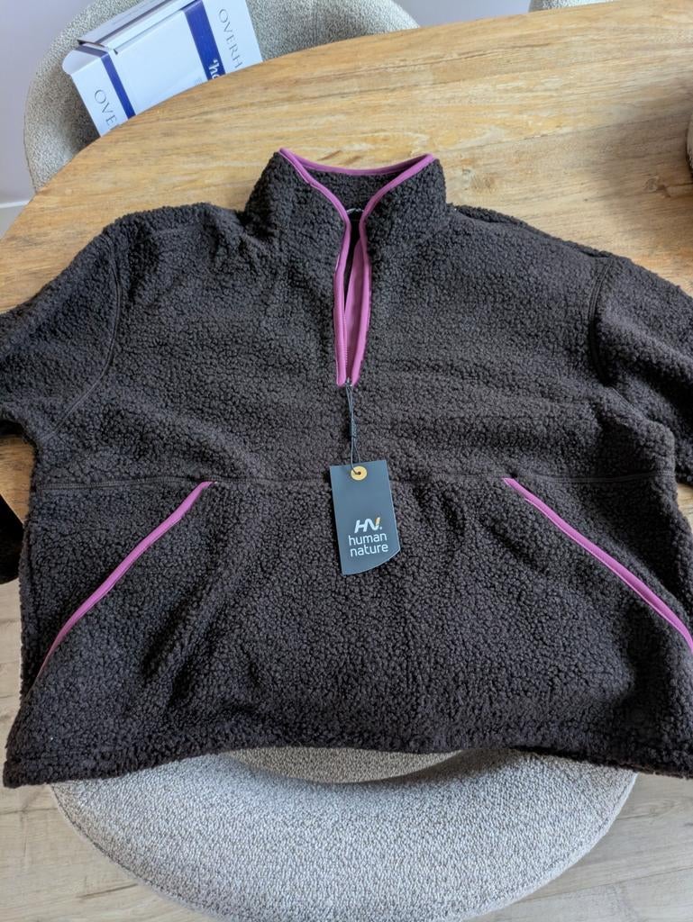 Human Nature teddy fleece, nieuw !!, Bruin, Maat 46/48 (XL) of groter, Nieuw, Ophalen of Verzenden