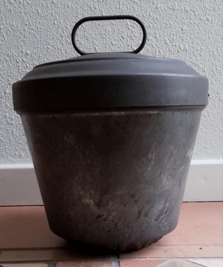 Antieke bakvorm met deksel, poffert vorm, tulband, brocante, Antiek en Kunst, Antiek | Keukenbenodigdheden, Ophalen of Verzenden