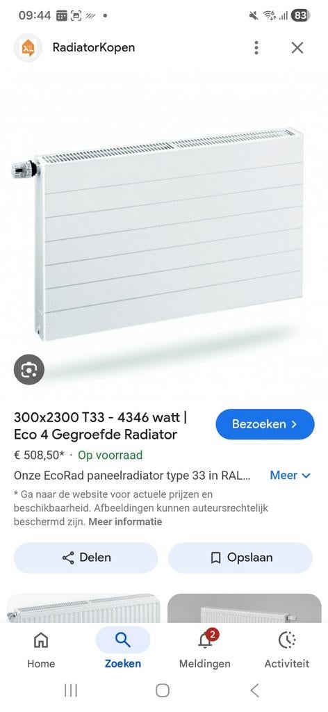 Eco 4 Gegroefde Radiator, Minder dan 30 cm, Hoog rendement (Hr), Radiator, Nieuw