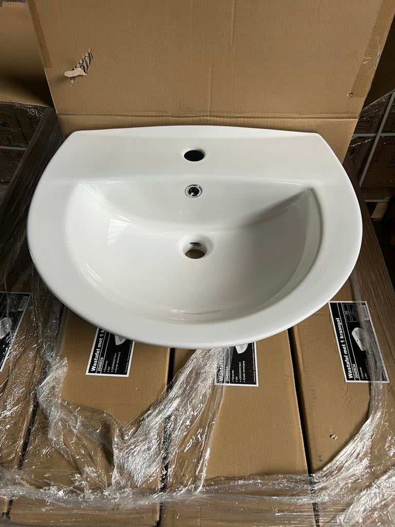 wastafel partij kwaliteit 41 stuks Nieuw in doos zie foto’s!, Ophalen, Nieuw, 50 tot 100 cm, Minder dan 100 cm