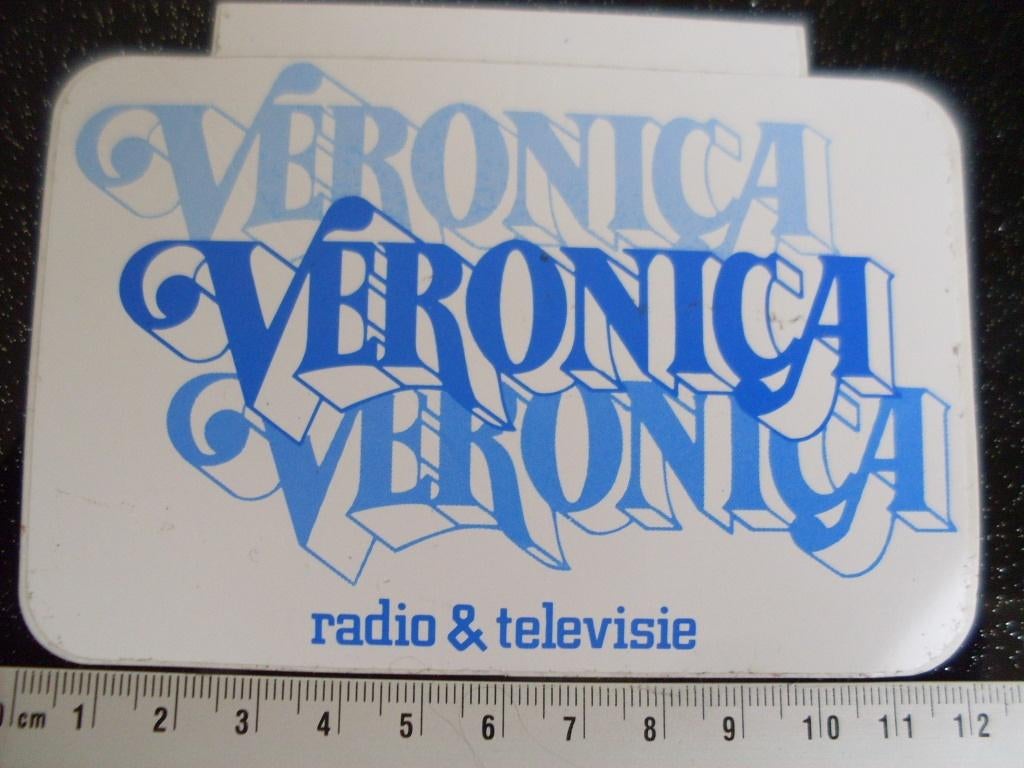 sticker veronica radio & televisie logo tv, Verzenden, Zo goed als nieuw, Film, Tv of Omroep