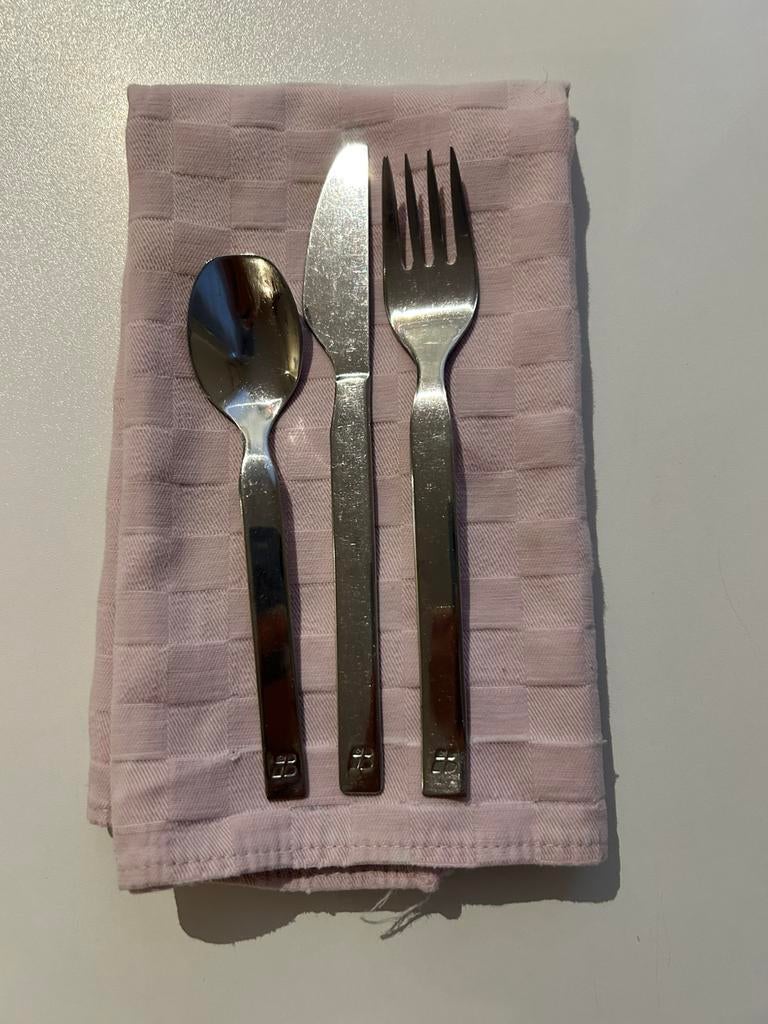 Vliegtuig bestek IBERIA, Gebruikt, Ophalen of Verzenden, Rvs of Chroom, Vaatwasserbestendig