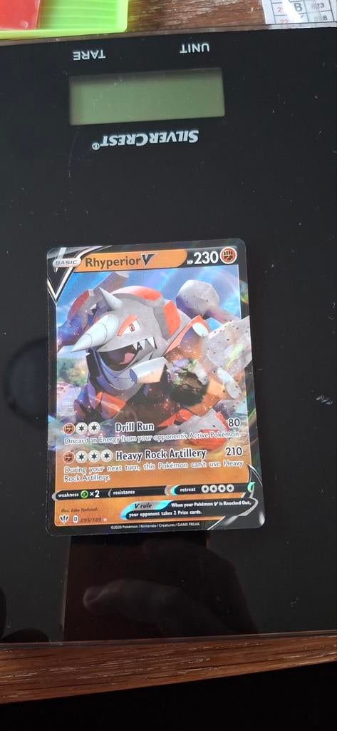 Rhyperior V - Pokémon Kaart, Ophalen, Zo goed als nieuw, Losse kaart, Foil