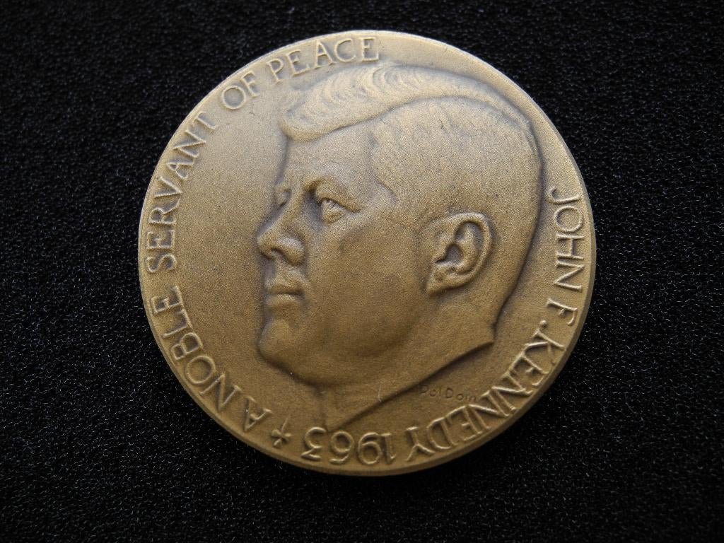 Bronzen herdenkingsmedaille John F. Kennedy (1963), Ophalen of Verzenden, Brons, Buitenland