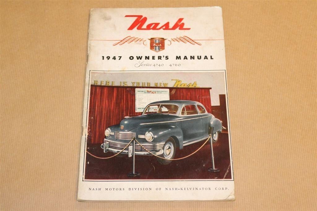 Nash 1947 Owner's Manual !!, Ophalen of Verzenden