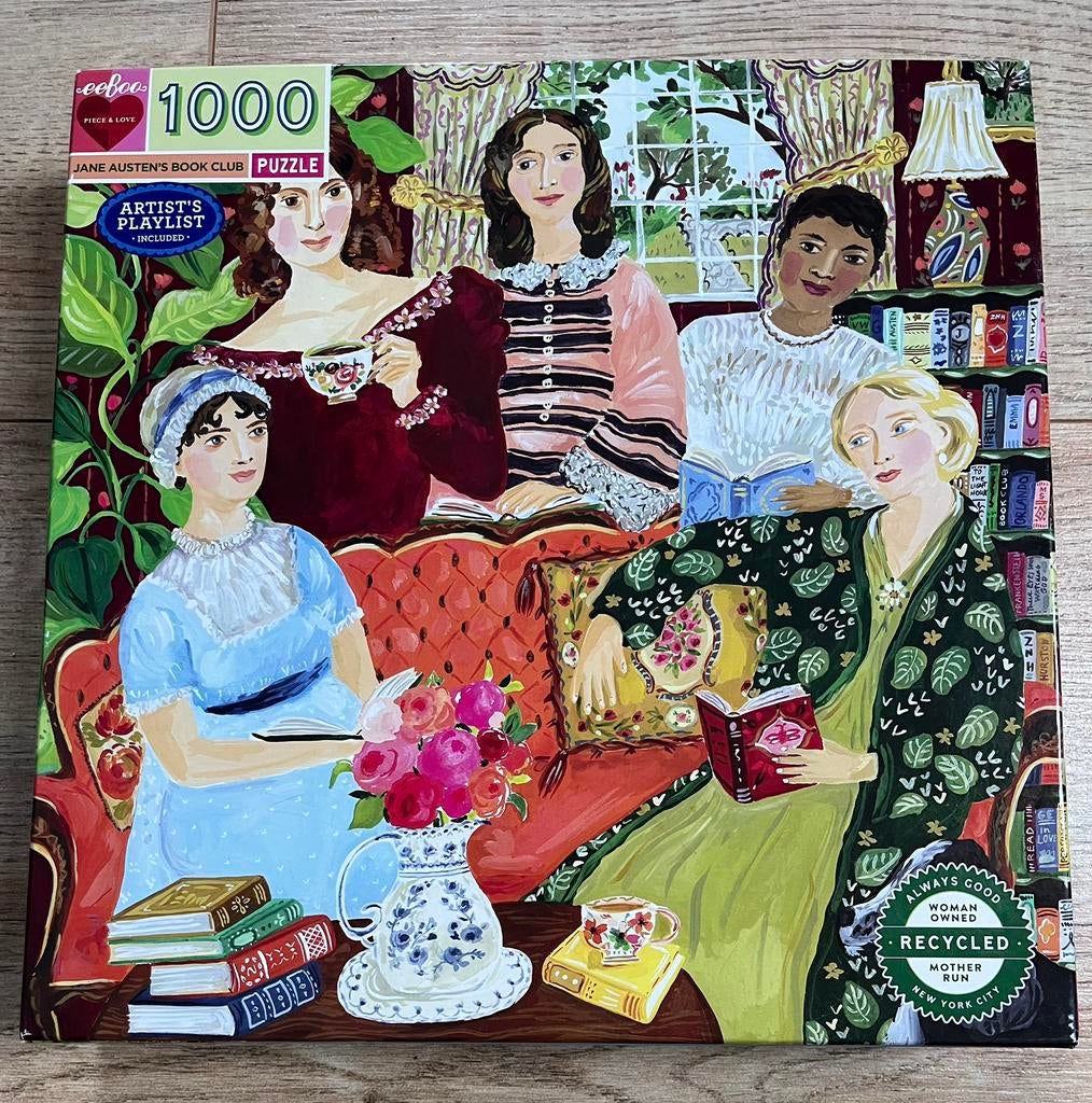 Eeboo 1000 stukjes Jane Austen’s Bookclub, Ophalen of Verzenden, 500 t/m 1500 stukjes, Zo goed als nieuw