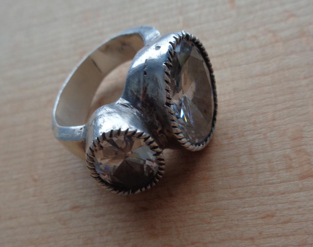 zilveren MEGA heren ring met geslepen stenen [820], 20 of groter, Verzenden, Heer, Zo goed als nieuw