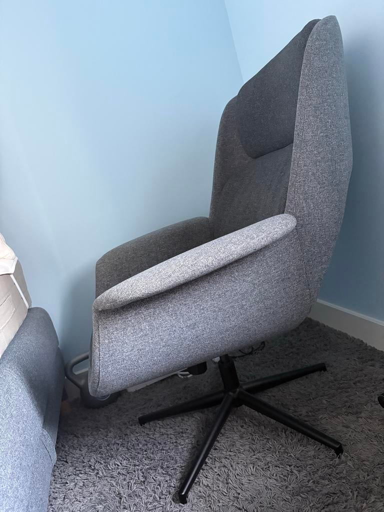 IKEA ÄLEBY draaifauteuil GUNNARED grijs, Ophalen, Zo goed als nieuw, Stof, 75 tot 100 cm