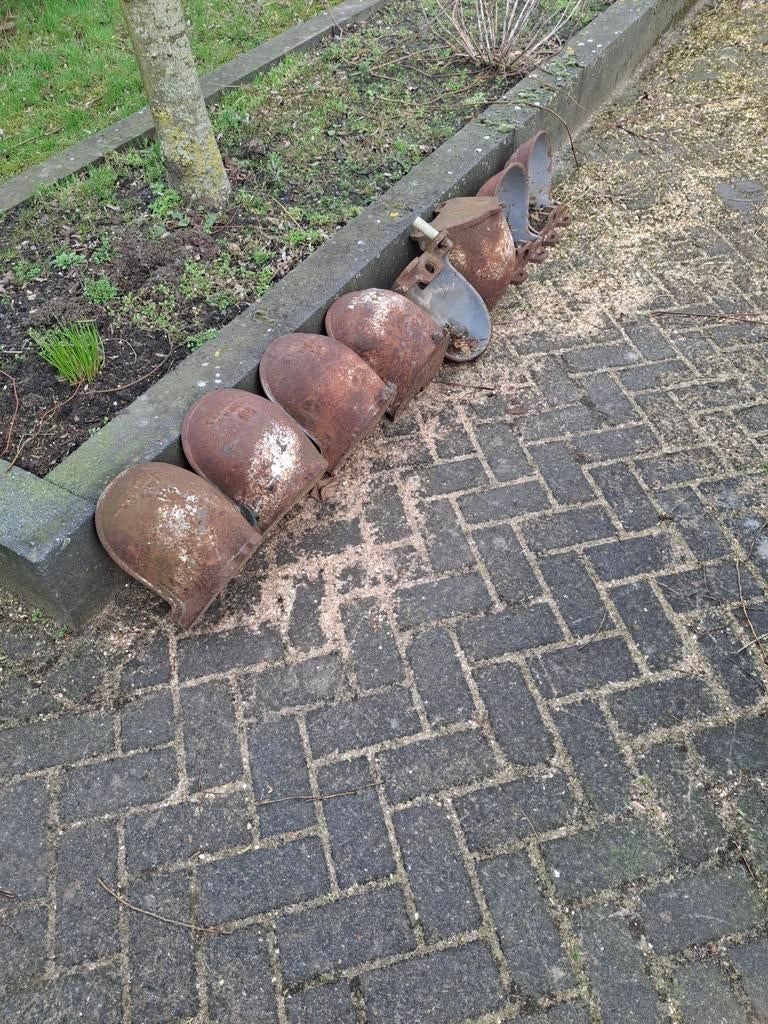 Oude drinkbakken, Tuin en Terras, Bloembakken en Plantenbakken, Ophalen of Verzenden, Rond, Hout, Minder dan 30 cm