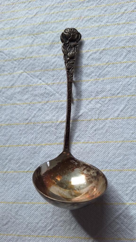 Antieke zilveren jam/honing lepel., Ophalen of Verzenden