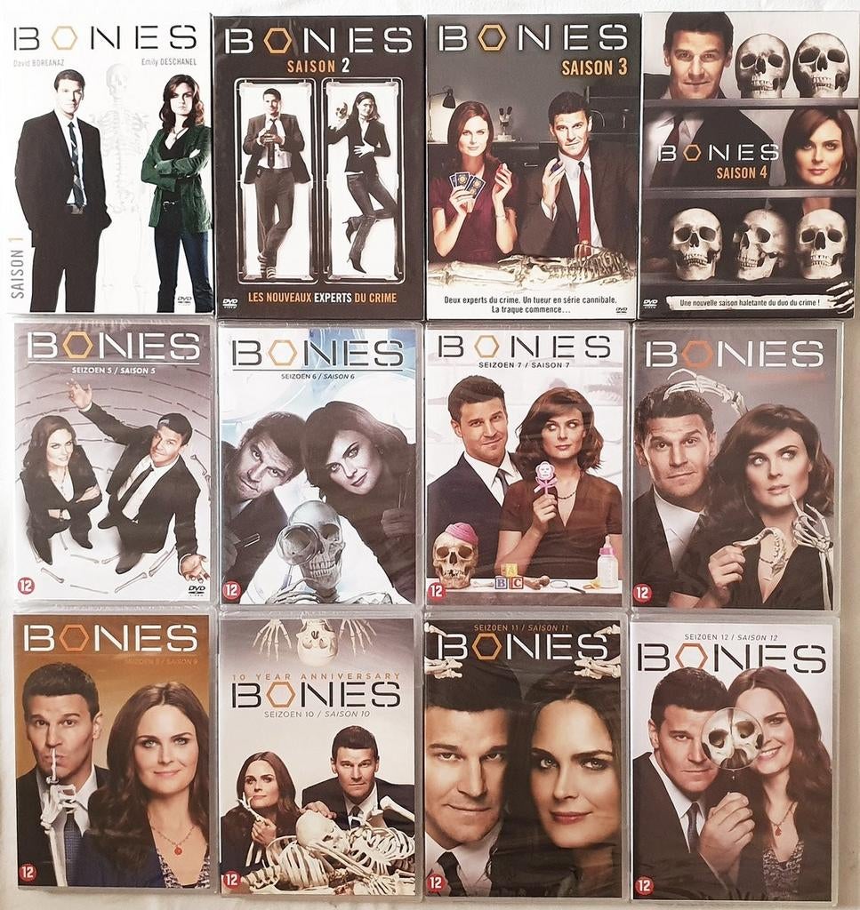 Bones DVD Boxset Seizoen 1-12 - Complete Serie, Boxset, Ophalen of Verzenden, Zo goed als nieuw, Vanaf 12 jaar