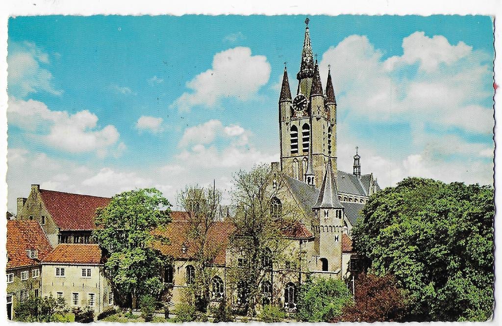 Delft Oude Gelopen Ansichtkaart ( 1342 ), Ophalen of Verzenden, 1980 tot heden, Gelopen, Zuid-Holland