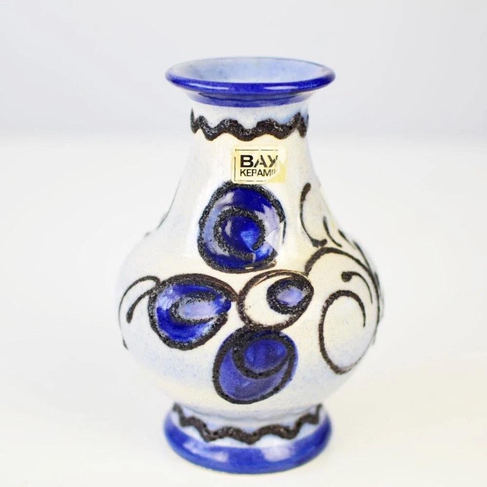 Bay West Germany vaas 66-14, Huis en Inrichting, Woonaccessoires | Vazen, Blauw, Aardewerk of Porselein, Ophalen of Verzenden