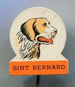 Sint Bernard blik honden speldje ( N_059 ), Verzenden, Zo goed als nieuw, Dier of Natuur, Speldje of Pin