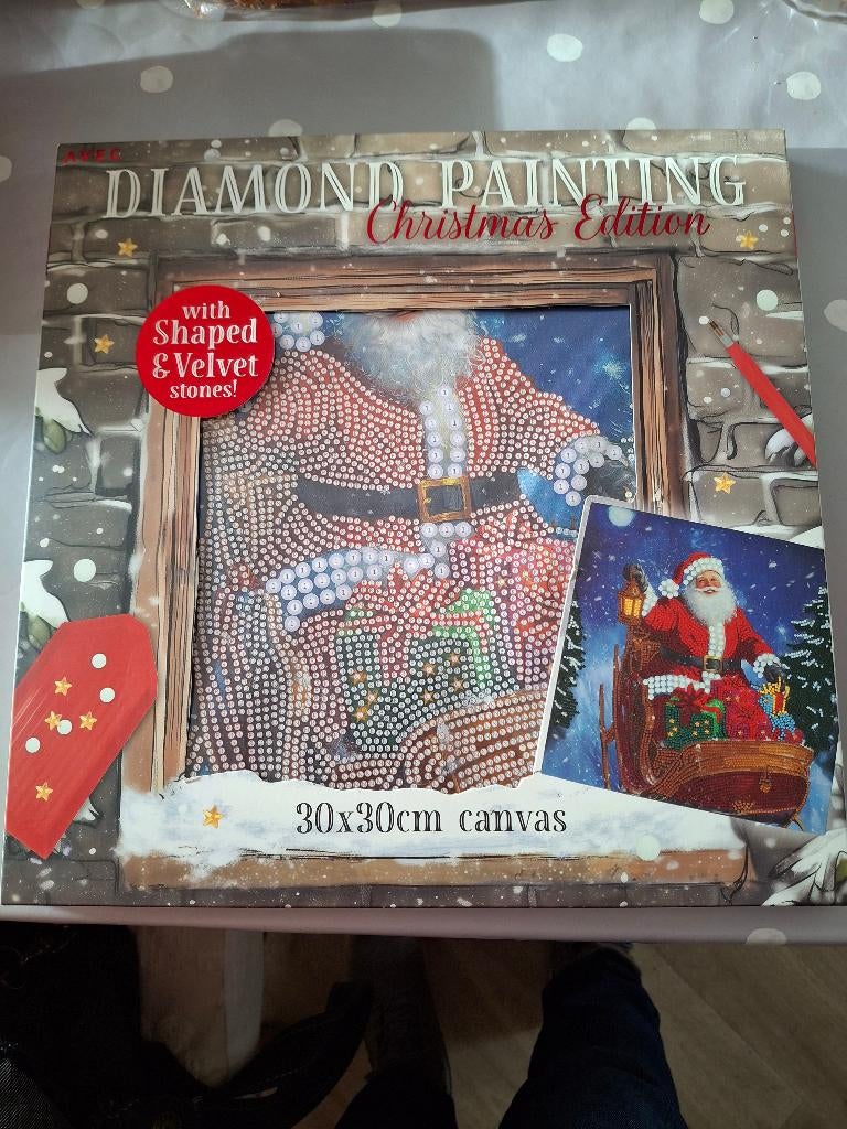 diamond painting kerstman op slee, Ophalen of Verzenden, Nieuw, Knutselwerk