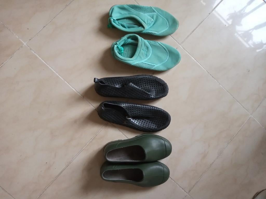 Waterschoenen en tuinschoenen, Ophalen