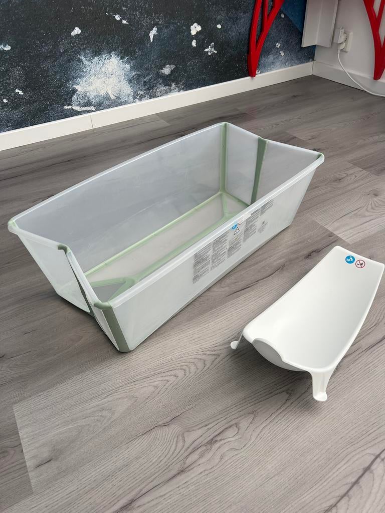Opvouwbaar Stokke badje met newborn zitje (mist stop), Kinderen en Baby's, Ophalen, Gebruikt, Badje, Overige merken