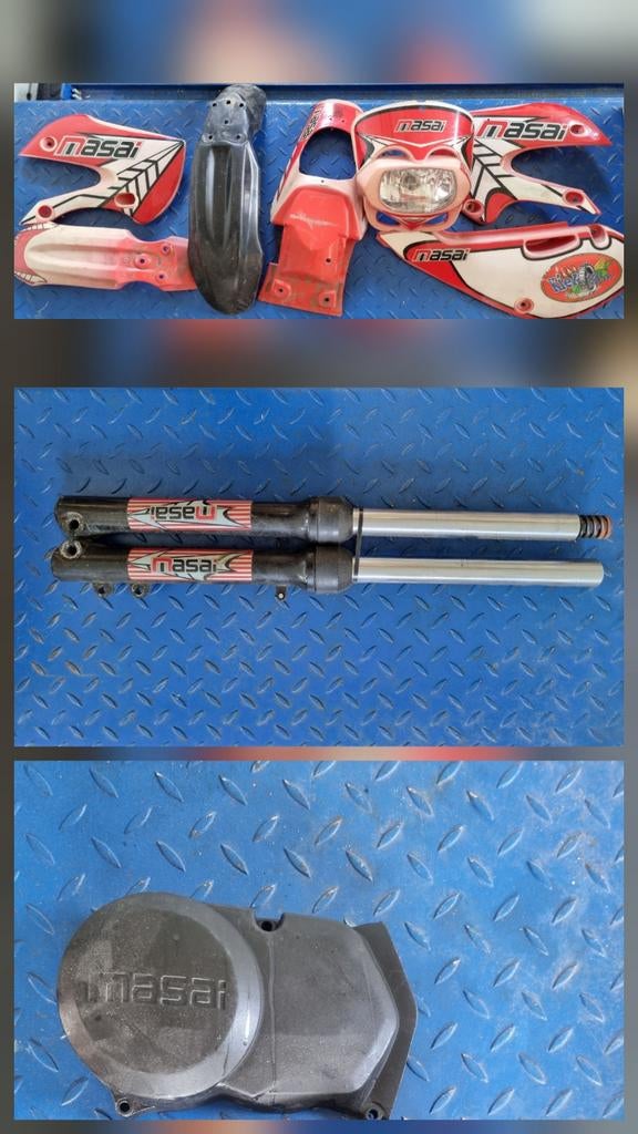 Masai 50 Pitbike onderdelen | kappenset voorvork deksel, Fietsen en Brommers, Ophalen of Verzenden, Gebruikt, Kap, Masai