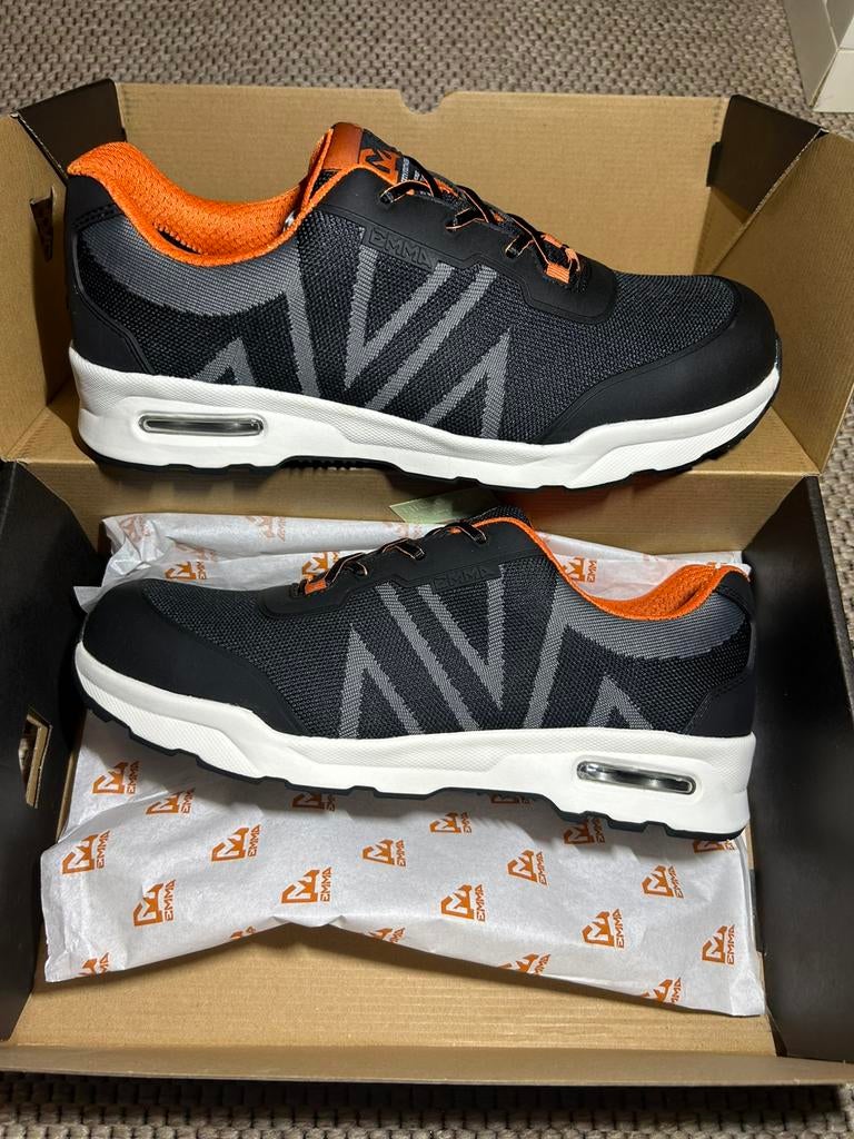 Nieuwe lichtgewicht Emma Boston mt 45 werkschoenen schoenen, Kleding | Heren, Verzenden, Zwart, Nieuw, Werkschoenen