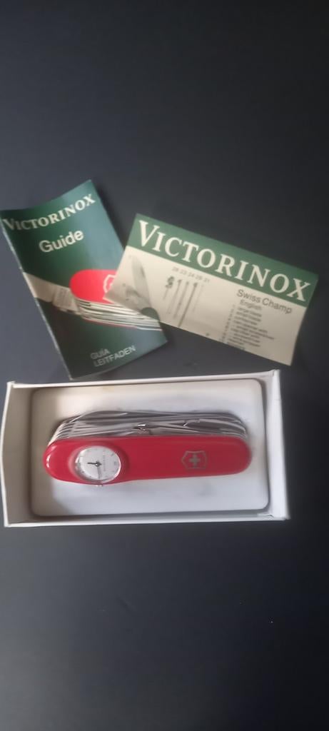 Victorinox Swiss Champ Zakmes met Horloge 1.6795 - Nieuw, Sieraden, Tassen en Uiterlijk, Horloges | Heren, Ophalen of Verzenden
