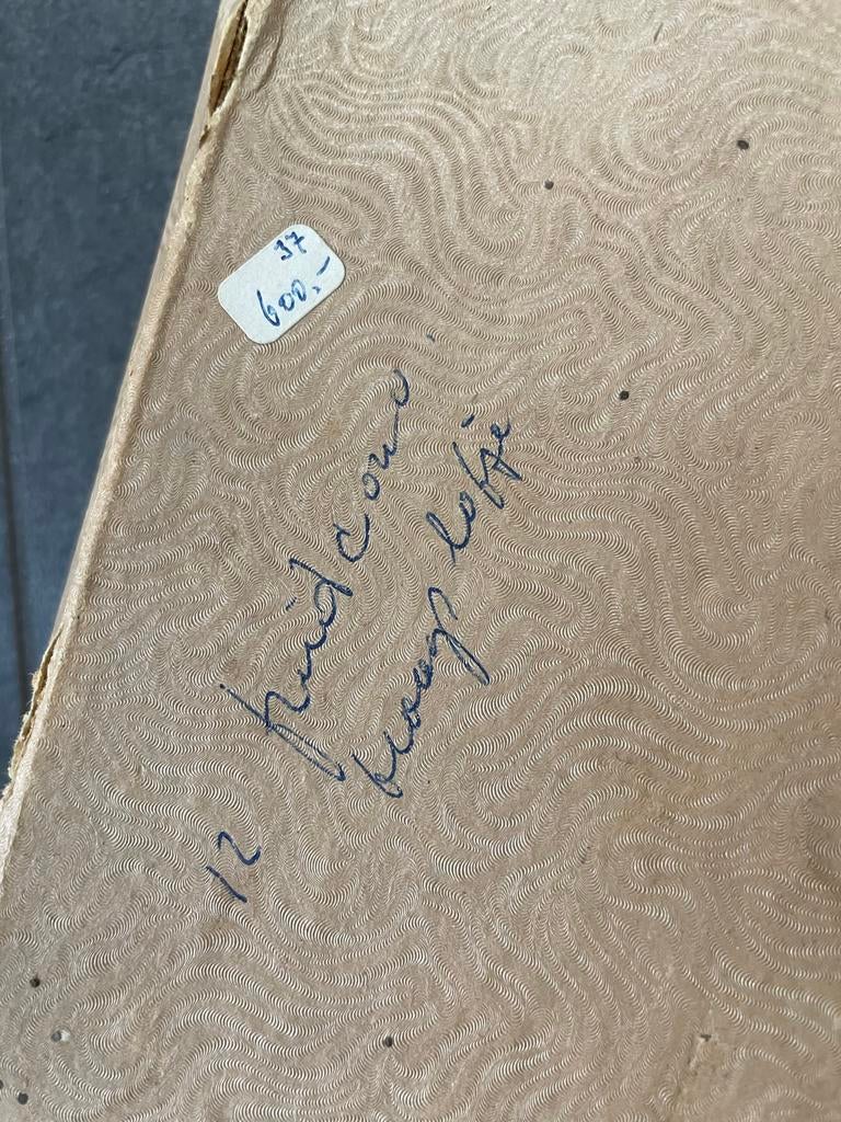 Antieke zilveren messen set. 12 stuks van gebr stroink., Ophalen of Verzenden