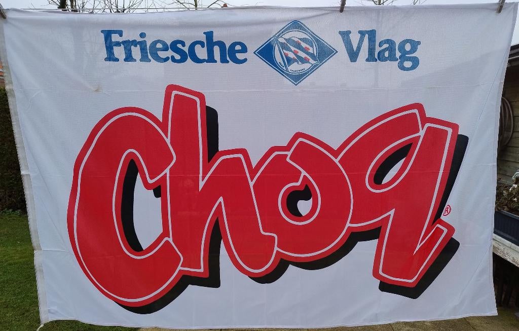 reclame vlag FRIESCHE VLAG choq afm 1,50 x 1,00 mtr, Ophalen of Verzenden, Gebruikt